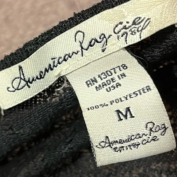 American Rag Black Sheer Lace Blouse - Picture 7 of 7